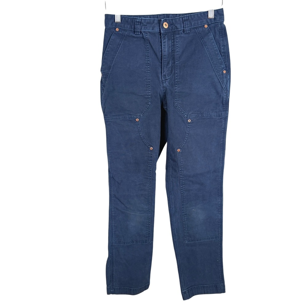 Duluth Flex Fire Hose Double Knee Work Utility Pants Slim Womens 4 Blue 23819